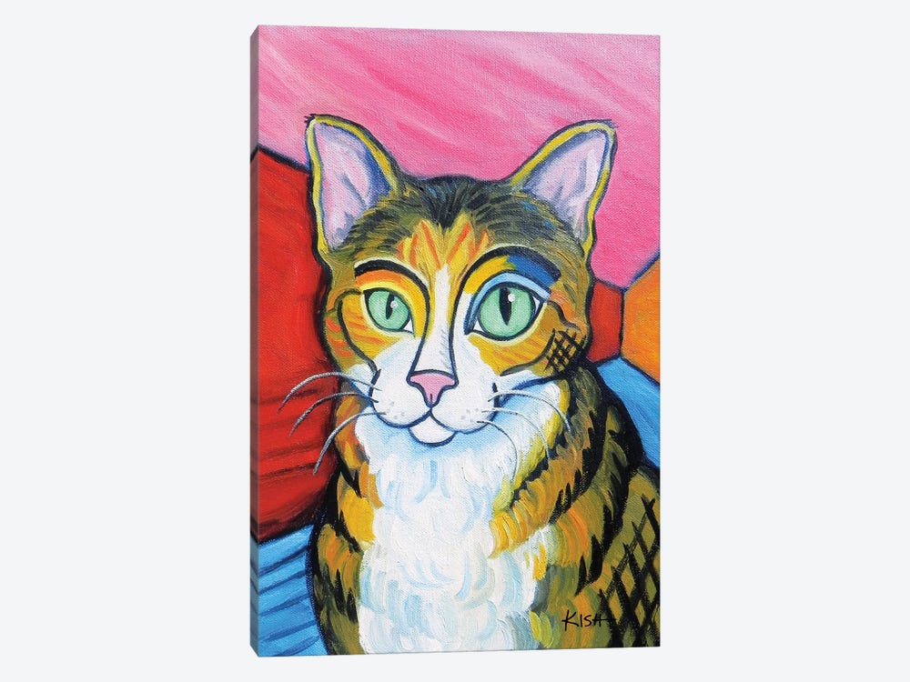 Tabby Cat Pawcasso by Gretchen Kish Serrano 1-piece Canvas Art Print