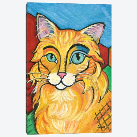 Orange Tabby Cat Pawcasso Canvas Print #GKS261} by Gretchen Kish Serrano Canvas Print