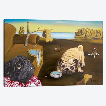 The Persistence Of Pug Canvas Print #GKS263} by Gretchen Kish Serrano Art Print