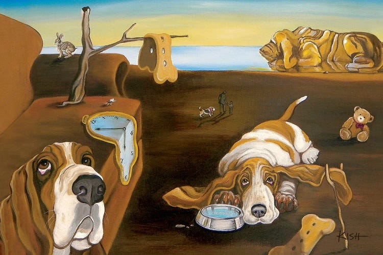 The Persistence Of Basset Hound by Gretchen Kish Serrano wall art