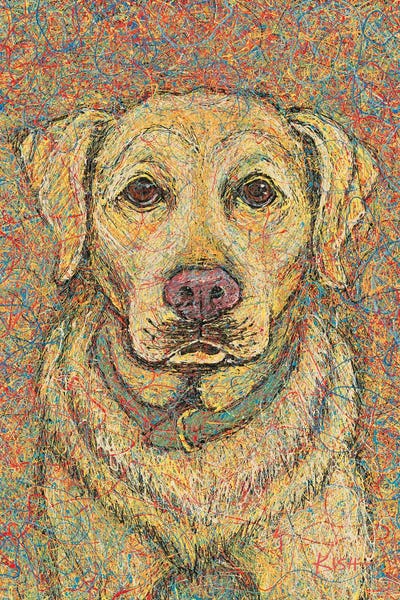 Yellow Lab Drip by Gretchen KISH Serrano framed wall art