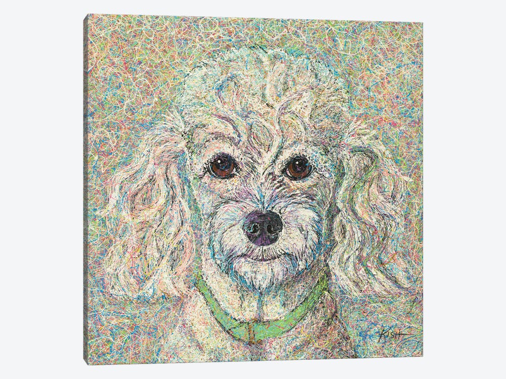 Poodle Drip 1-piece Canvas Print
