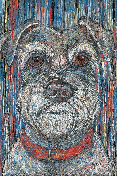 Schnauzer Drip by Gretchen KISH Serrano metal wall art
