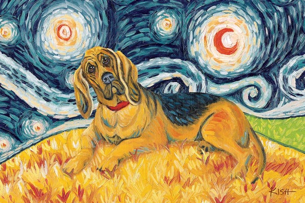 Bloodhound On A Starry Night
