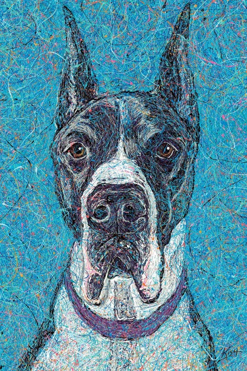 Great Dane Drip by Gretchen Kish Serrano wall art