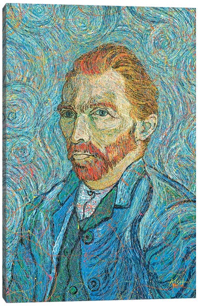 Vincent Drip Canvas Art Print - Van Gogh Portraits Collection