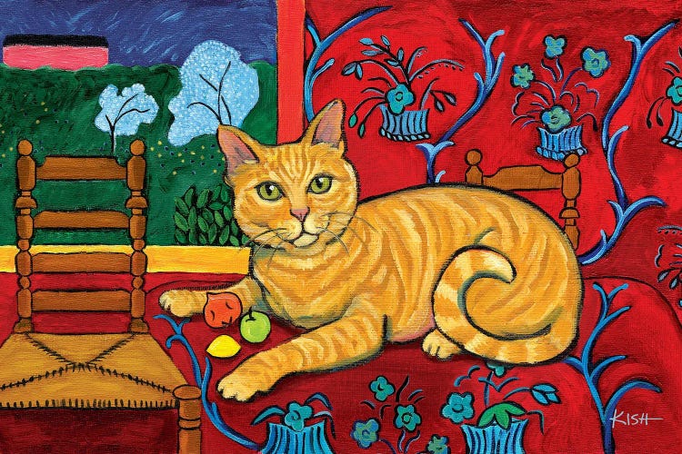 Orange Kitty Catisse by Gretchen Kish Serrano wall art