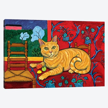 Orange Kitty Catisse Canvas Print #GKS280} by Gretchen Kish Serrano Canvas Print