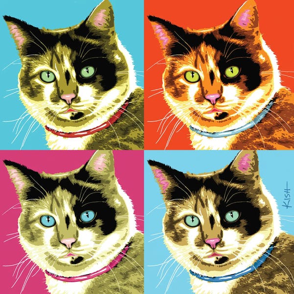 Calico Cats: Four Calico Cats Purrhol by Gretchen KISH Serrano