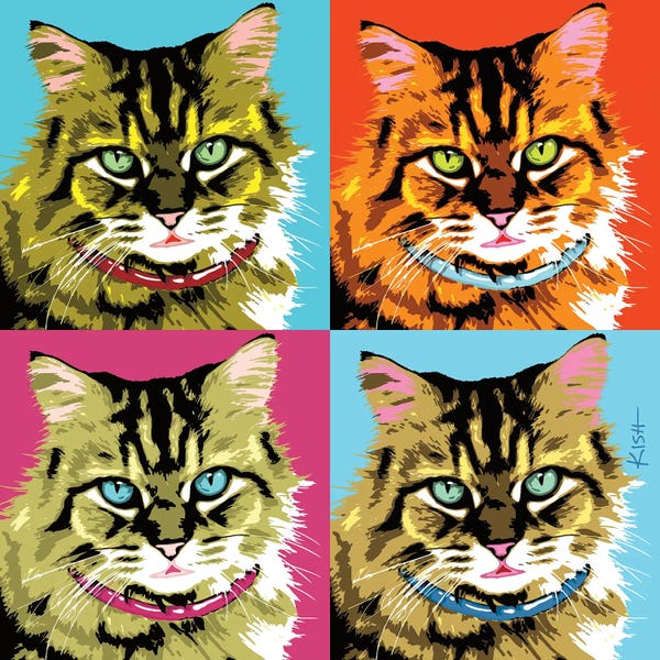 Similar To Andy Warhol: Four Tabby Cats Purrhol by Gretchen KISH Serrano