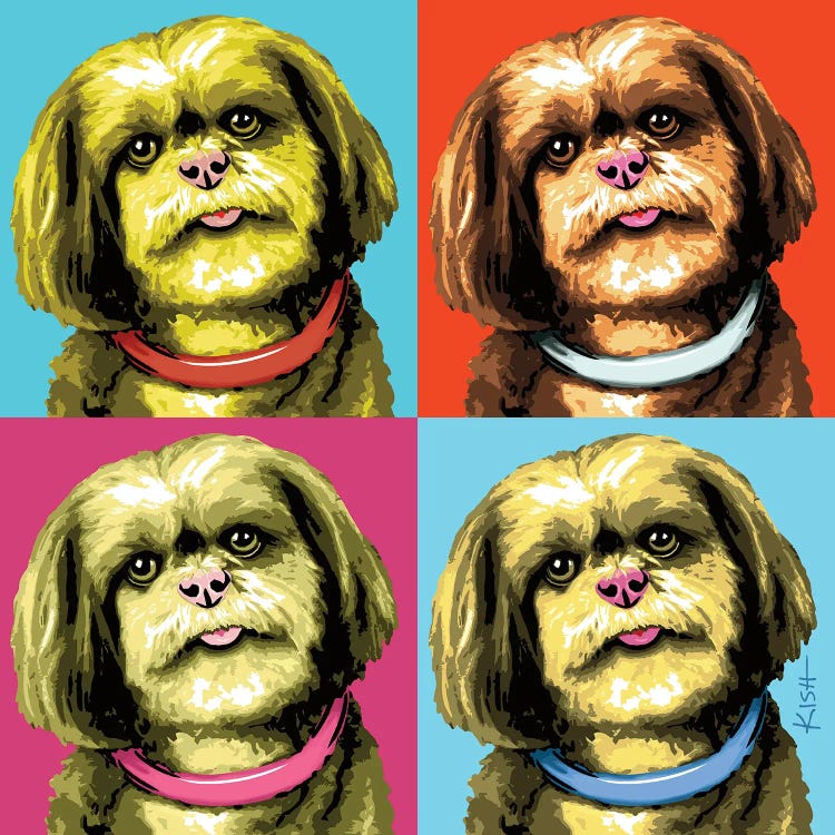 Four Shih Tzus Woofhol