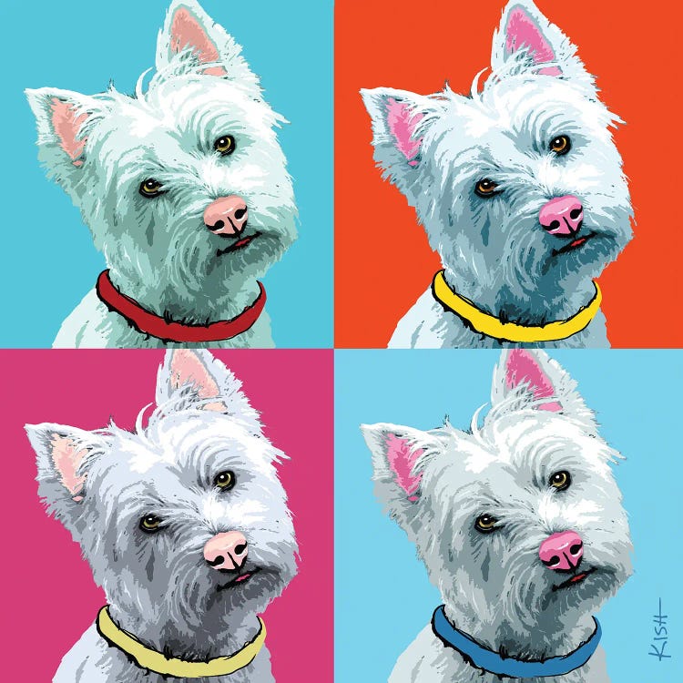Four Westies Woofhol