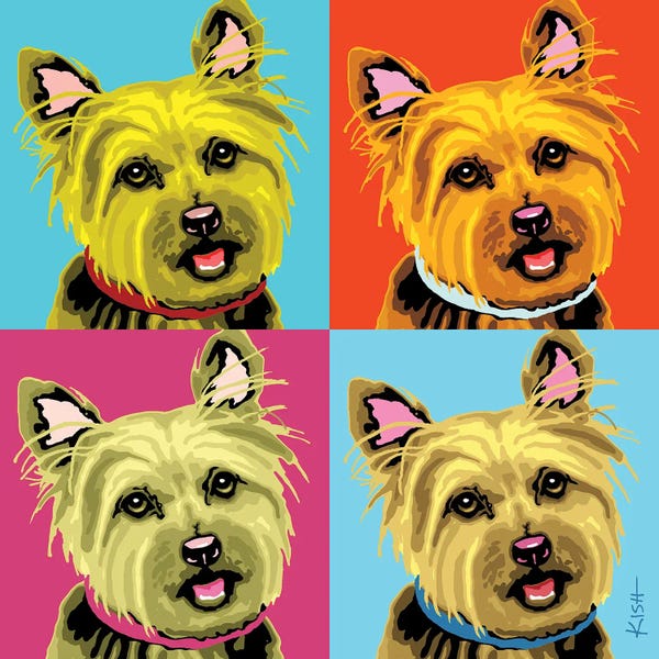 Similar To Andy Warhol: Four Yorkies Woofhol by Gretchen KISH Serrano