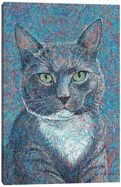 Kitty Cat Drip Canvas Art Print - Gretchen Kish Serrano
