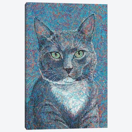Kitty Cat Drip Canvas Print #GKS300} by Gretchen Kish Serrano Canvas Artwork