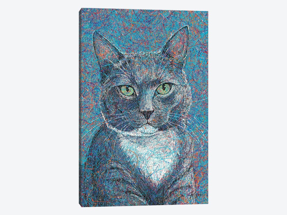 Kitty Cat Drip by Gretchen Kish Serrano 1-piece Canvas Wall Art