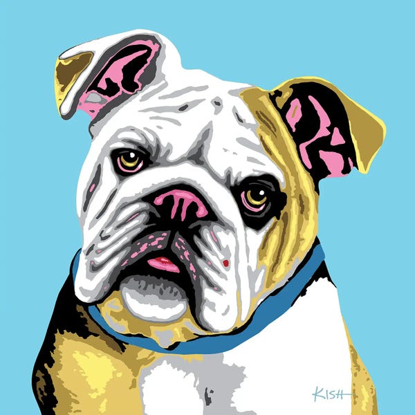 Similar To Andy Warhol: Bulldog Blue Woofhol by Gretchen KISH Serrano