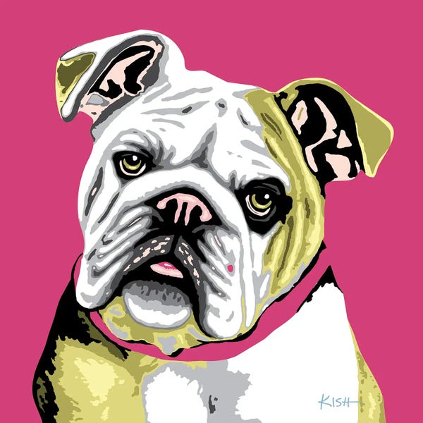 Similar To Andy Warhol: Bulldog Pink Woofhol by Gretchen KISH Serrano