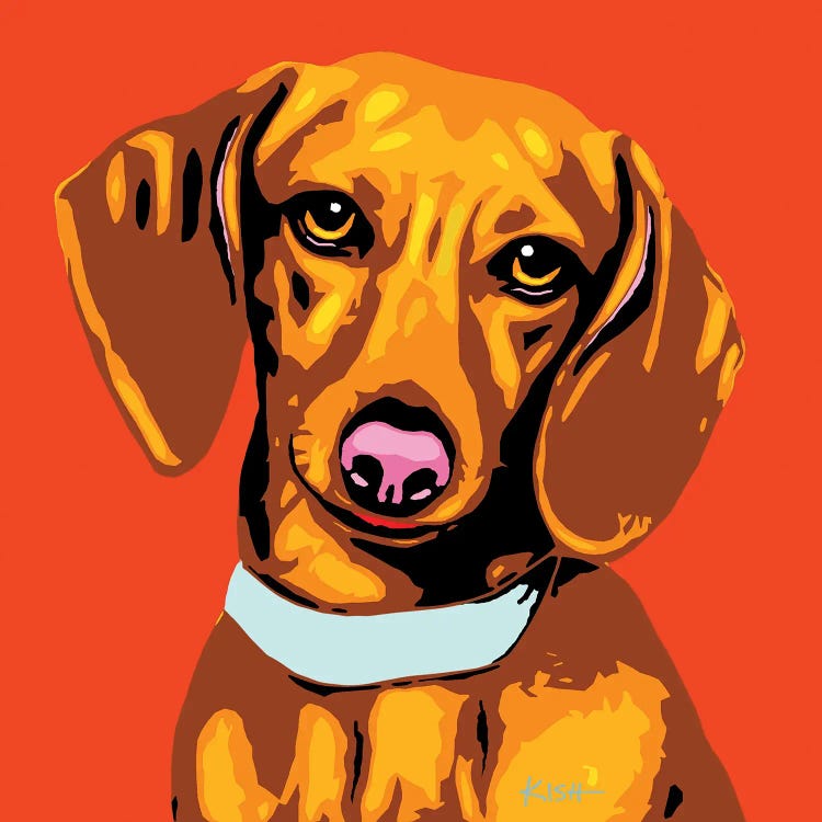 Dachshund Orange Woofhol