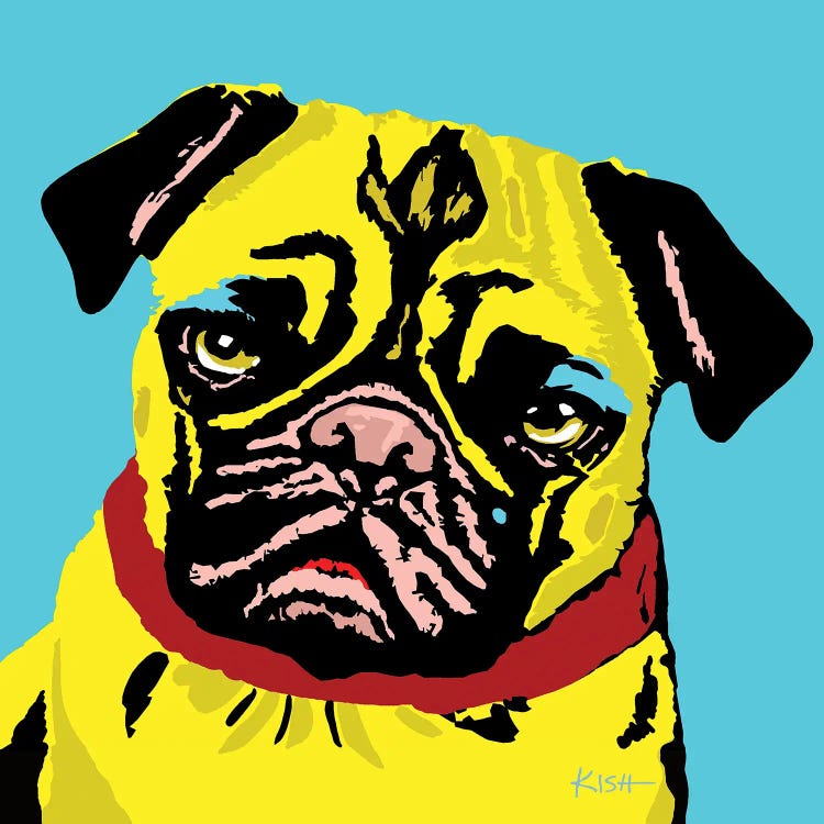 Pug Teal Woofhol