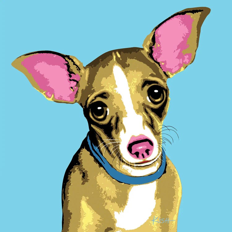 Chihuahua Blue Woofhol by Gretchen Kish Serrano wall art