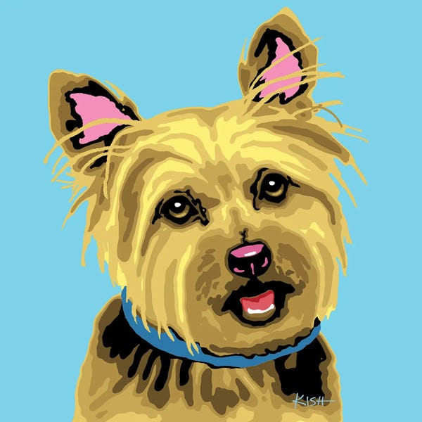 Similar To Andy Warhol: Yorkie Blue Woofhol by Gretchen KISH Serrano