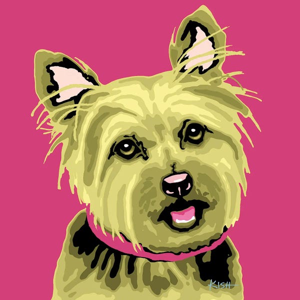 Similar To Andy Warhol: Yorkie Pink Woofhol by Gretchen KISH Serrano