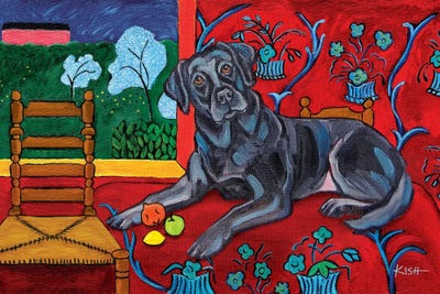 Black Lab Muttisse by Gretchen KISH Serrano canvas print