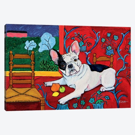 French Bulldog Muttisse Canvas Print #GKS7} by Gretchen Kish Serrano Canvas Artwork