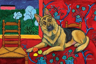German Shepherd Muttisse by Gretchen KISH Serrano art print