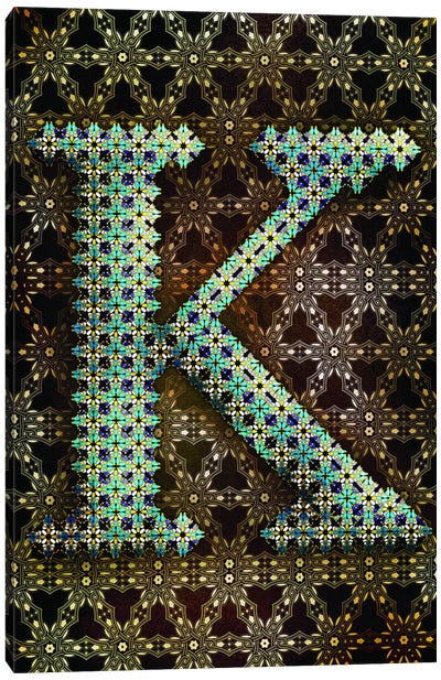 K Canvas Art Print - Geometric Glyphs