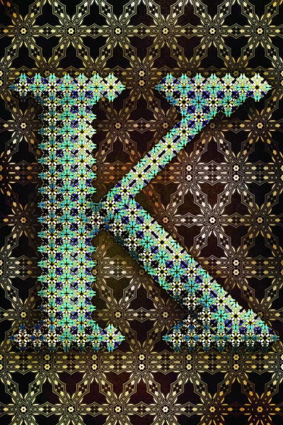 Geometric Glyphs: K - Geometric Glyphs by 5by5collective