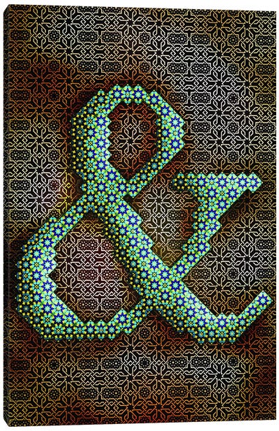 Ampersand Canvas Art Print - Geometric Glyphs
