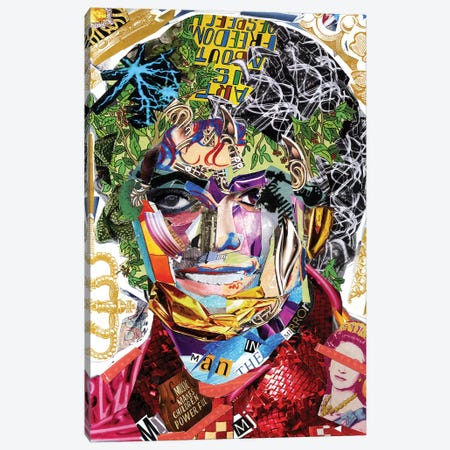 Michael Jackson III Canvas Print #GLL40} by Glil Canvas Print