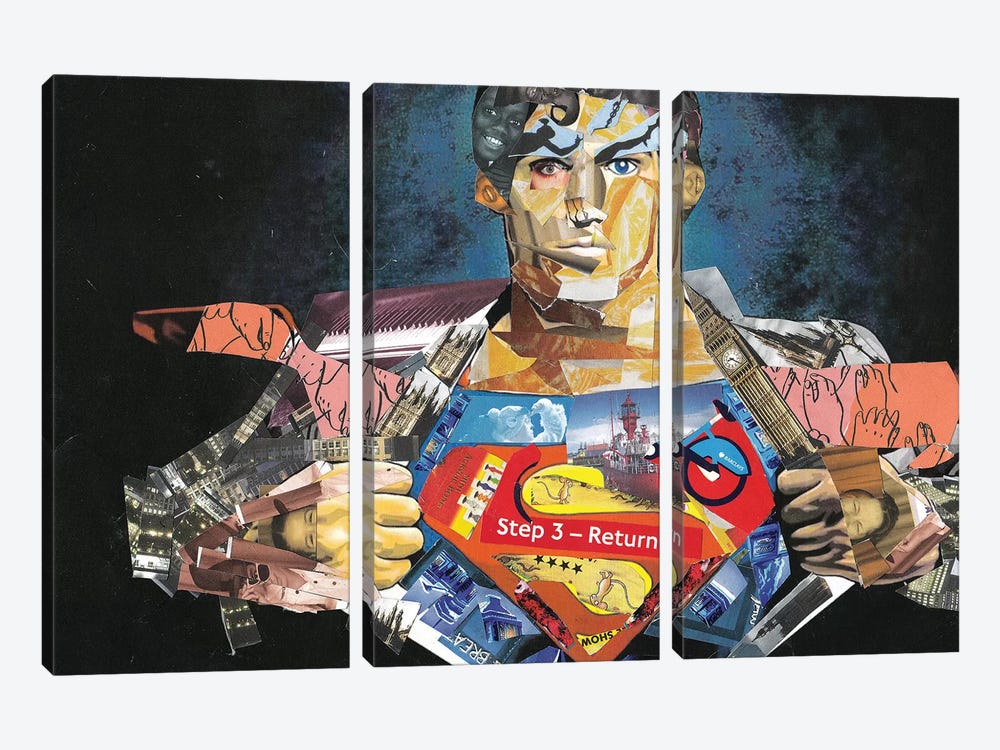 Superman I by Glil 3-piece Canvas Art