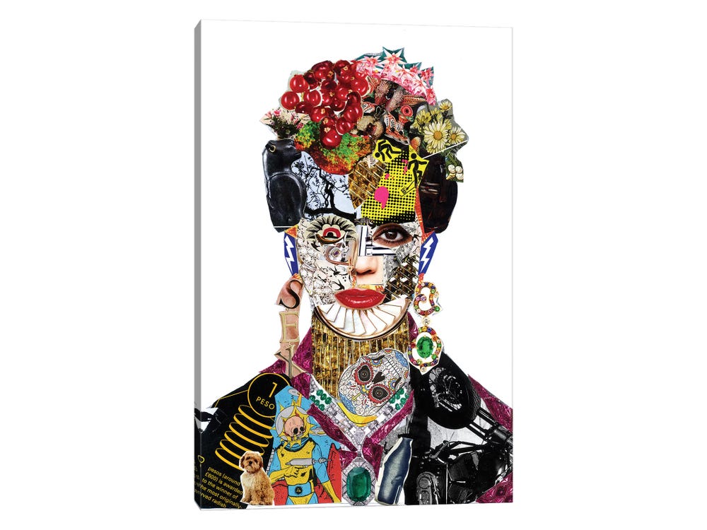 Wall Art Print, Frida Kahlo collage art