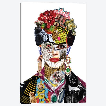 Frida Kahlo Canvas Print #GLL63} by Glil Canvas Print