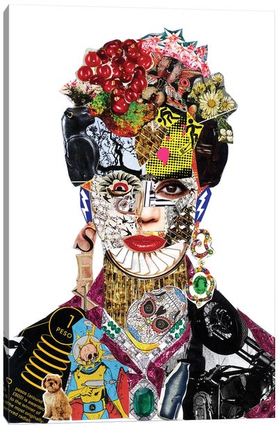 Frida Kahlo Canvas Art Print - Mixed Media Art
