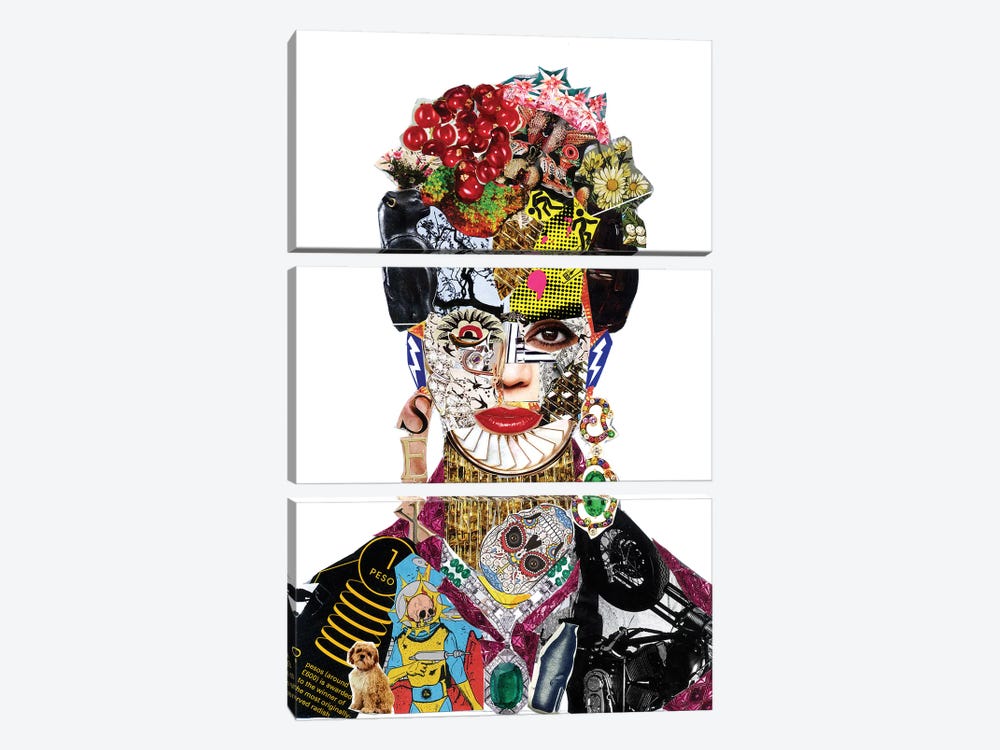 Frida Kahlo by Glil 3-piece Art Print