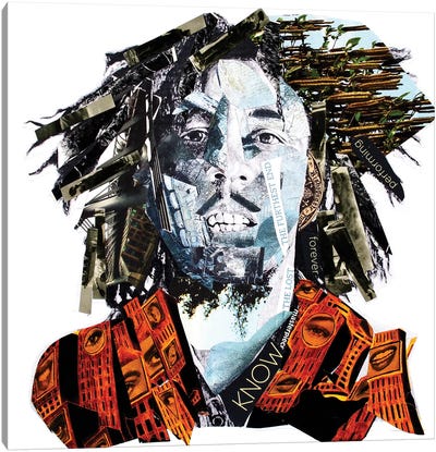 Bob Canvas Art Print - Reggae Art