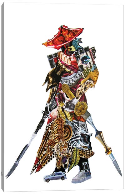Samurai I Canvas Art Print - Zebra Art