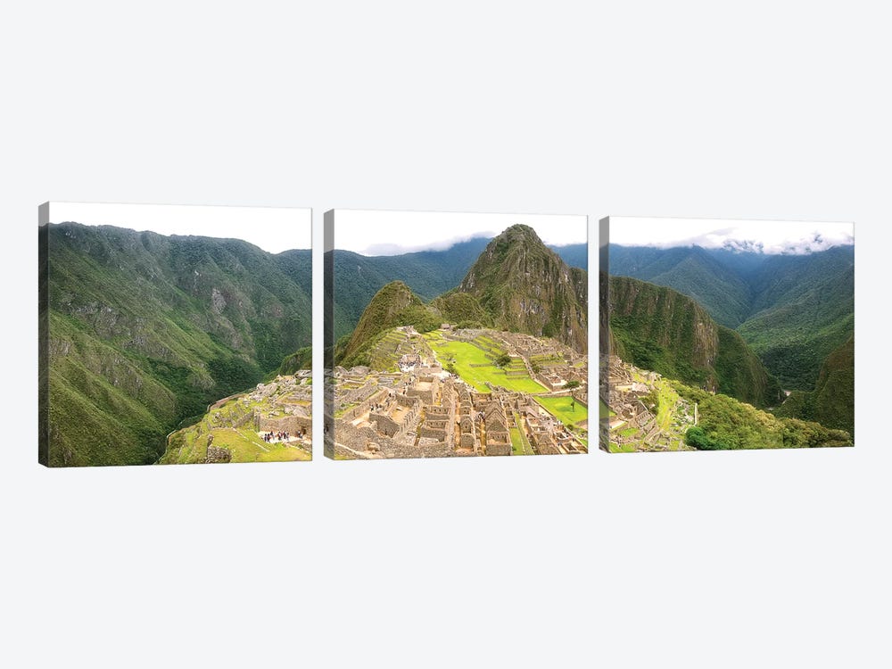 Machu Picchu Pano - Peru by Glauco Meneghelli 3-piece Canvas Print