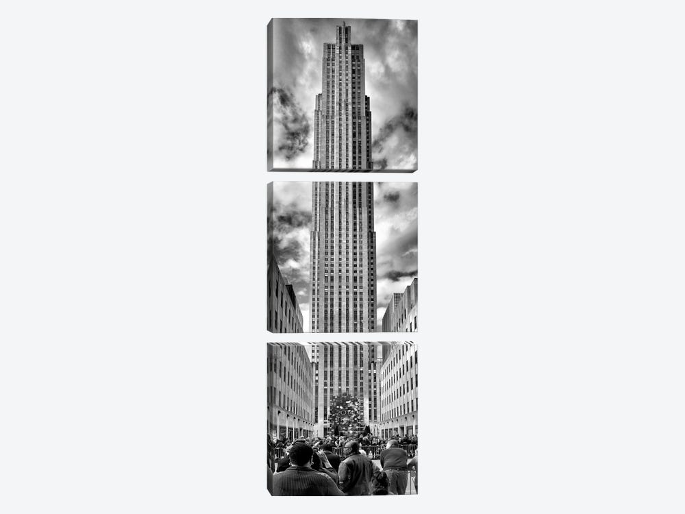 Rockefeller Pano - New York by Glauco Meneghelli 3-piece Canvas Print