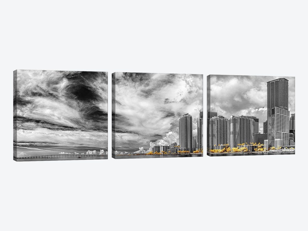 Miami Infrared V by Glauco Meneghelli 3-piece Canvas Art