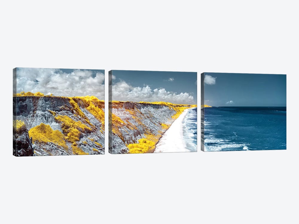 Costal Panorama - Bahia, Brazil by Glauco Meneghelli 3-piece Canvas Print
