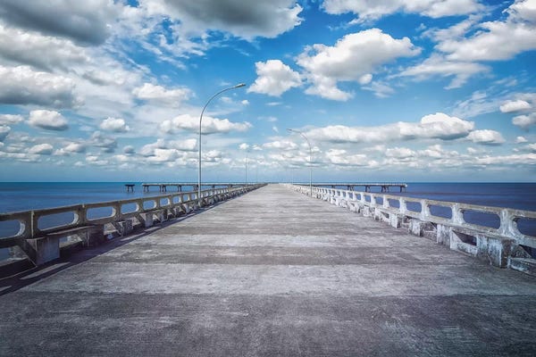 Glauco Meneghelli: Pier On The Beach by Glauco Meneghelli
