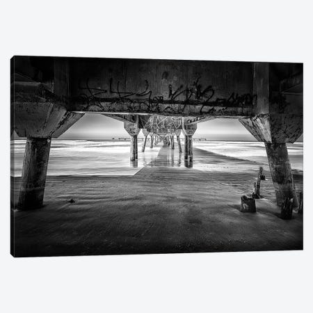 Pier On The Beach2 Canvas Print #GLM483} by Glauco Meneghelli Canvas Print