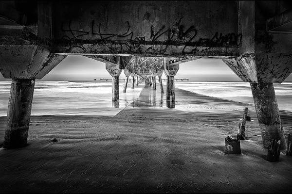 Glauco Meneghelli: Pier On The Beach2 by Glauco Meneghelli