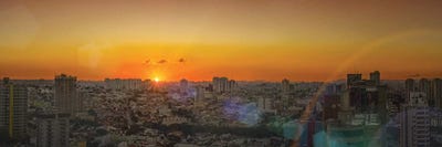 Sunset At City Panorama by Glauco Meneghelli acrylic art print