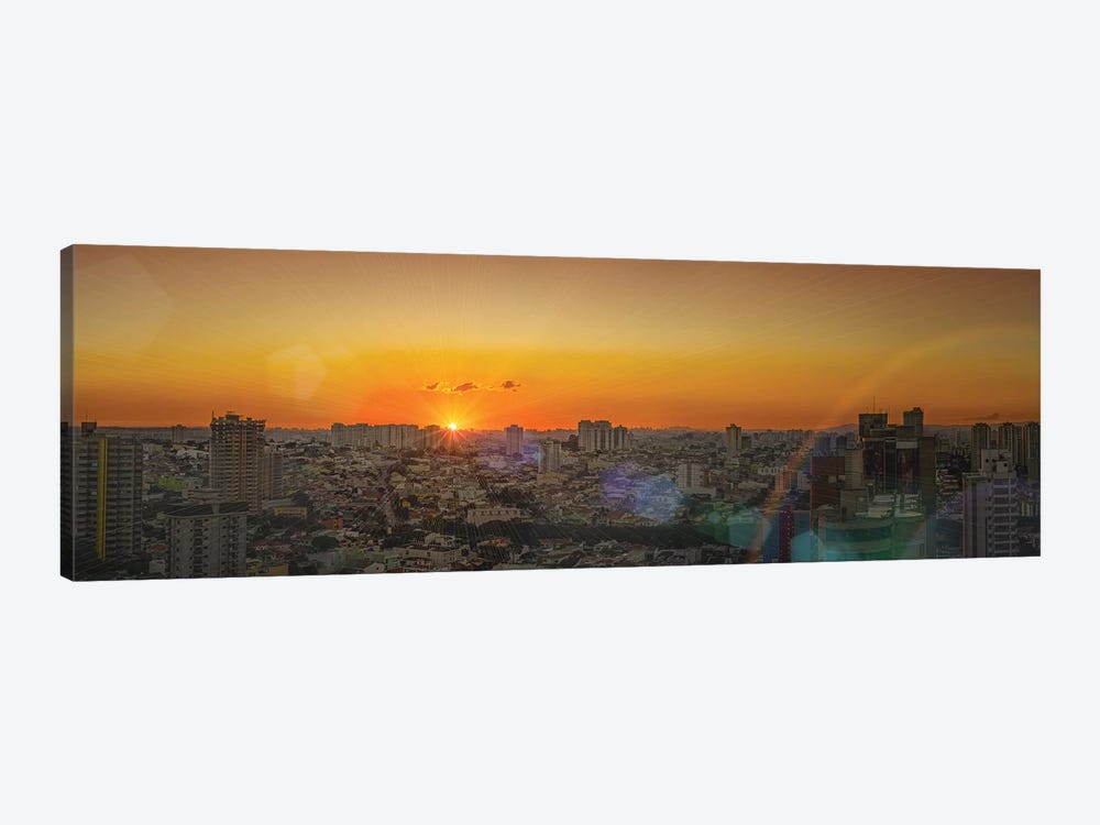 Sunset At City Panorama by Glauco Meneghelli 1-piece Canvas Art